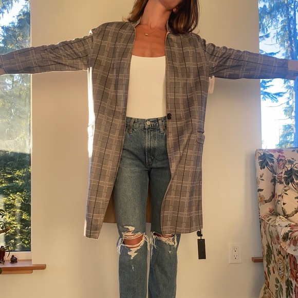 Anthropologie BlankNYC Plaid Blazer Jacket - Picture 3 of 4